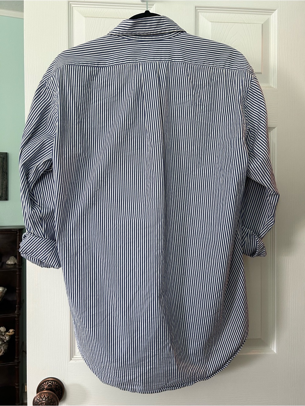 Ralph Lauren Navy & White Striped Button-Down Shirt - Picture 3 of 3